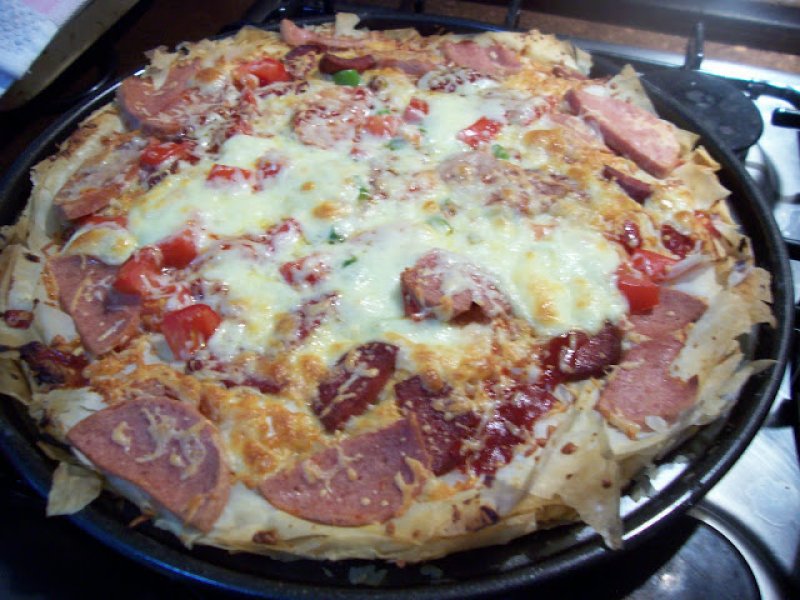 Baklava yufkasından Pizza, Annemineli / Bursa
